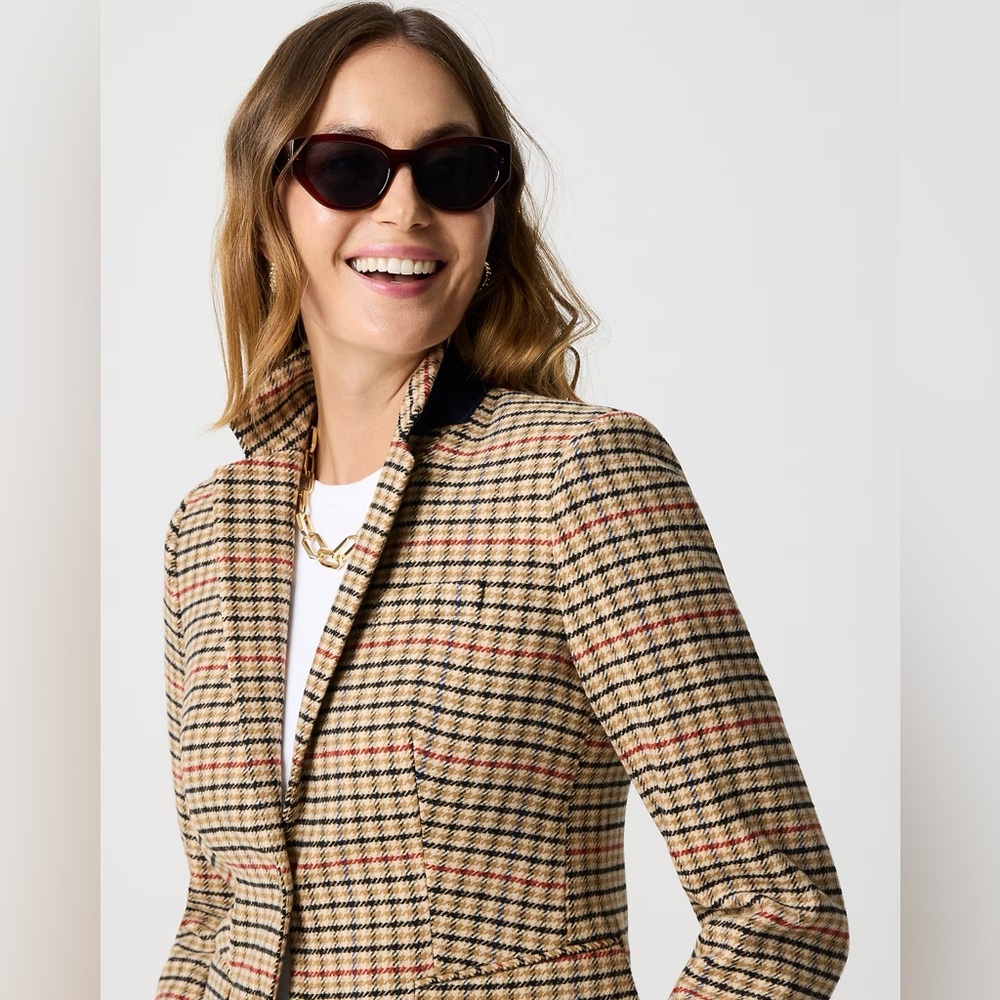 NWT J.Crew Herringbone Wool Schoolboy Blazer - Picture 2 of 4